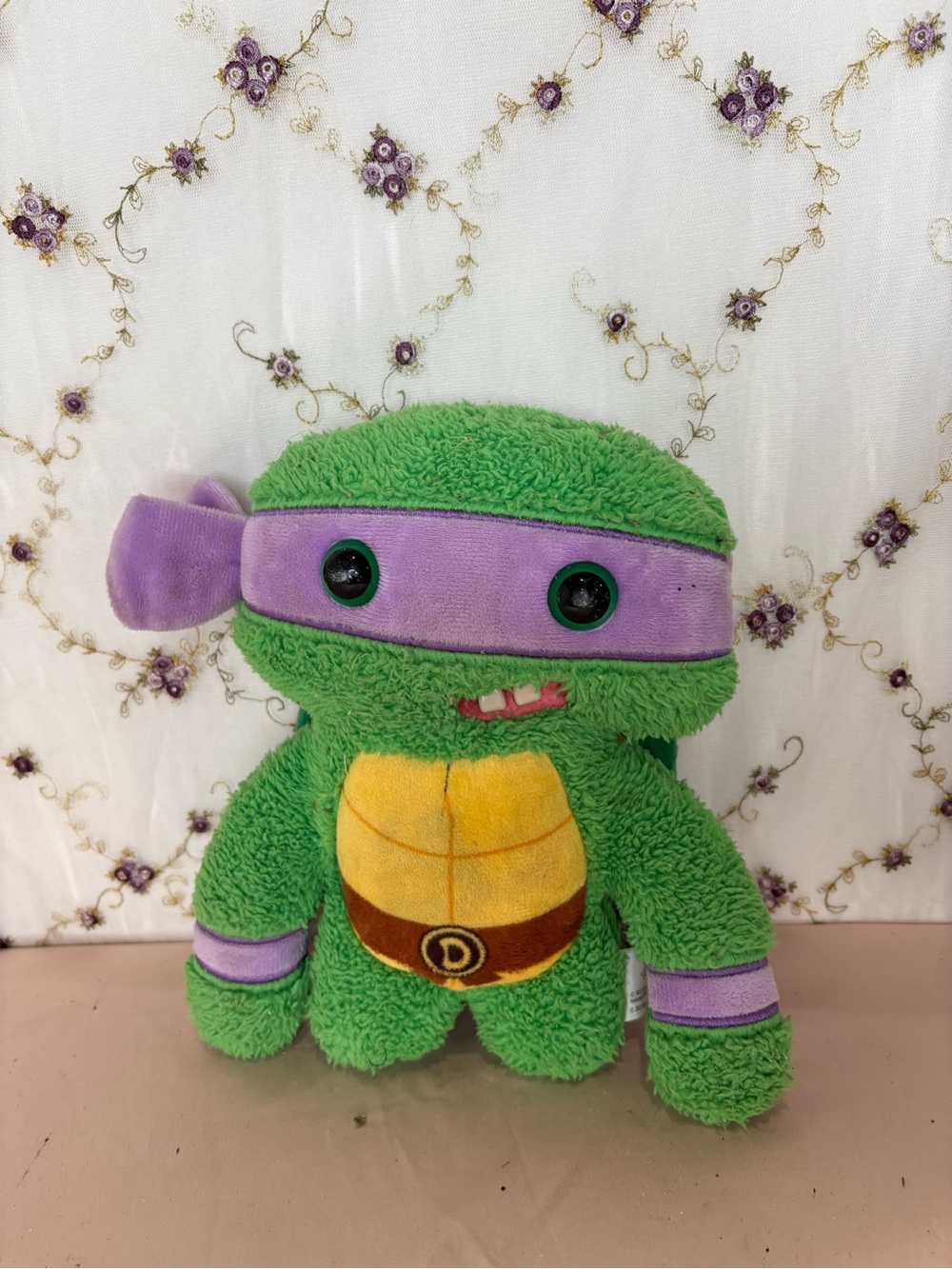 Nickelodeon Green Turtle Plush with Purple Bandana